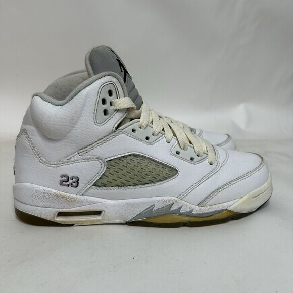 Nike Shoes Air Jordan 5 Retro BG “White Metallic” 2024 - Picture 4 of 10